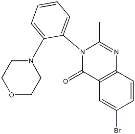 6-bromo-2-methyl-3-(2-morpholinophenyl)-3,4-dihydroquinazolin-4-one 구조식 이미지