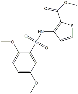 methyl 3-{[(2,5-dimethoxyphenyl)sulfonyl]amino}thiophene-2-carboxylate Structure