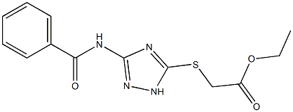 ethyl 2-{[3-(benzoylamino)-1H-1,2,4-triazol-5-yl]sulfanyl}acetate Structure