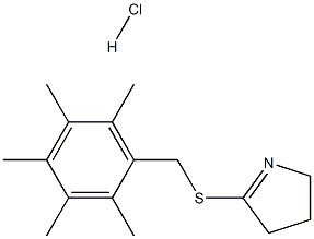 5-[(2,3,4,5,6-pentamethylbenzyl)thio]-3,4-dihydro-2H-pyrrole hydrochloride Structure