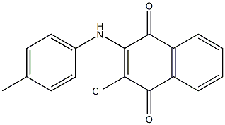 2-chloro-3-(4-toluidino)-1,4-dihydronaphthalene-1,4-dione Structure