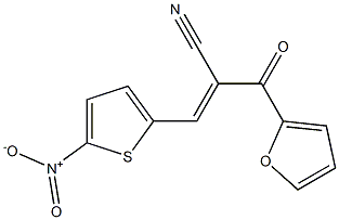 2-(2-furylcarbonyl)-3-(5-nitro-2-thienyl)acrylonitrile Structure