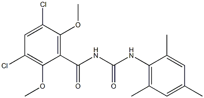 N-(3,5-dichloro-2,6-dimethoxybenzoyl)-N'-mesitylurea 구조식 이미지