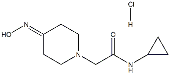 N-cyclopropyl-2-[4-(hydroxyimino)piperidin-1-yl]acetamide hydrochloride 구조식 이미지