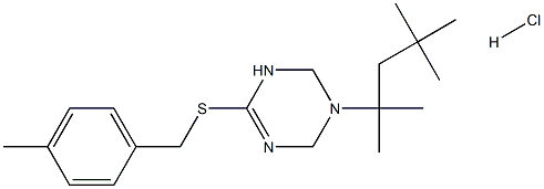 6-[(4-methylbenzyl)thio]-3-(1,1,3,3-tetramethylbutyl)-1,2,3,4-tetrahydro-1,3,5-triazine hydrochloride 구조식 이미지