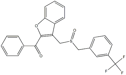 phenyl[3-({[3-(trifluoromethyl)benzyl]sulfinyl}methyl)-1-benzofuran-2-yl]methanone Structure