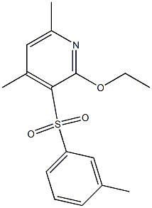 2-ethoxy-4,6-dimethyl-3-[(3-methylphenyl)sulfonyl]pyridine Structure