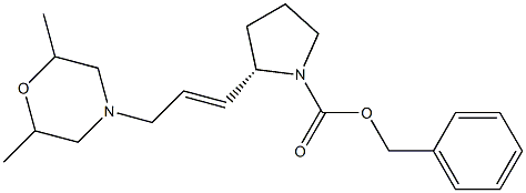 benzyl (2S)-2-[(E)-3-(2,6-dimethylmorpholino)-1-propenyl]tetrahydro-1H-pyrrole-1-carboxylate 구조식 이미지