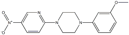 1-(3-methoxyphenyl)-4-(5-nitro-2-pyridinyl)piperazine 구조식 이미지