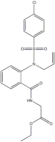 ethyl 2-[(2-{allyl[(4-chlorophenyl)sulfonyl]amino}benzoyl)amino]acetate Structure