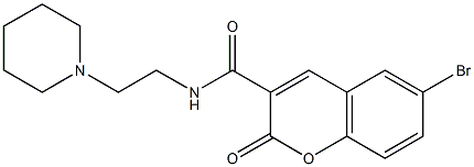 6-bromo-2-oxo-N-(2-piperidinoethyl)-2H-chromene-3-carboxamide 구조식 이미지