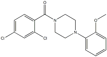 (2,4-dichlorophenyl)[4-(2-methoxyphenyl)piperazino]methanone 구조식 이미지