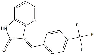 3-[4-(trifluoromethyl)benzylidene]indolin-2-one Structure