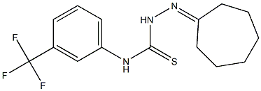 N1-[3-(trifluoromethyl)phenyl]-2-cycloheptylidenhydrazine-1-carbothioamide Structure