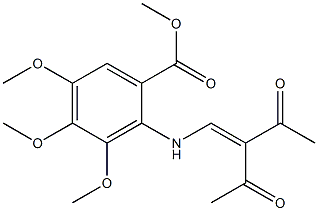 methyl 2-[(2-acetyl-3-oxobut-1-enyl)amino]-3,4,5-trimethoxybenzoate Structure