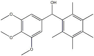 (2,3,4,5,6-pentamethylphenyl)(3,4,5-trimethoxyphenyl)methanol 구조식 이미지