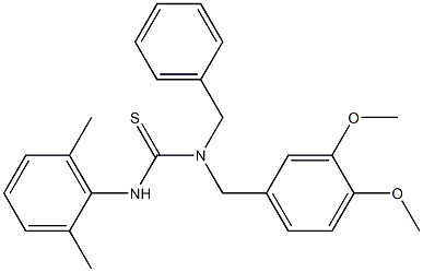 N-benzyl-N-(3,4-dimethoxybenzyl)-N'-(2,6-dimethylphenyl)thiourea 구조식 이미지