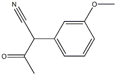 2-(3-methoxyphenyl)-3-oxobutanenitrile 구조식 이미지
