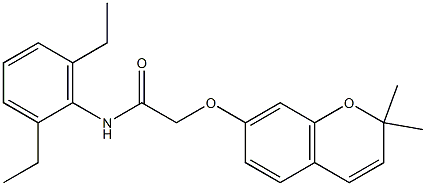 N1-(2,6-diethylphenyl)-2-[(2,2-dimethyl-2H-chromen-7-yl)oxy]acetamide Structure