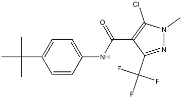 N4-[4-(tert-butyl)phenyl]-5-chloro-1-methyl-3-(trifluoromethyl)-1H-pyrazole-4-carboxamide 구조식 이미지