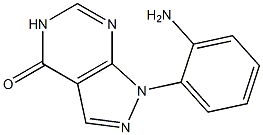1-(2-aminophenyl)-1,5-dihydro-4H-pyrazolo[3,4-d]pyrimidin-4-one 구조식 이미지