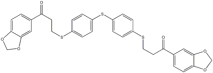 1-(1,3-benzodioxol-5-yl)-3-({4-[(4-{[3-(1,3-benzodioxol-5-yl)-3-oxopropyl]sulfanyl}phenyl)sulfanyl]phenyl}sulfanyl)-1-propanone Structure