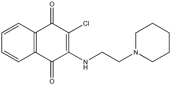 2-chloro-3-[(2-piperidinoethyl)amino]naphthoquinone 구조식 이미지