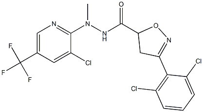 N'-[3-chloro-5-(trifluoromethyl)-2-pyridinyl]-3-(2,6-dichlorophenyl)-N'-methyl-4,5-dihydro-5-isoxazolecarbohydrazide 구조식 이미지