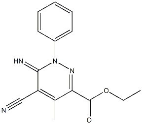 ethyl 5-cyano-6-imino-4-methyl-1-phenyl-1,6-dihydropyridazine-3-carboxylate 구조식 이미지