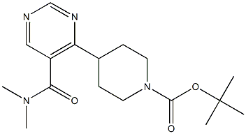 4-(5-DIMETHYLCARBAMOYL-PYRIMIDIN-4-YL)-PIPERIDINE-1-CARBOXYLIC ACID TERT-BUTYL ESTER Structure