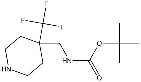 (4-Trifluoromethyl-piperidin-4-ylmethyl)-carbamic acid tert-butyl ester 구조식 이미지