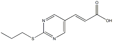 (E)-3-(2-(propylthio)pyrimidin-5-yl)acrylic acid Structure