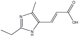 (E)-3-(2-ethyl-4-methyl-1H-imidazol-5-yl)acrylic acid Structure