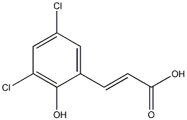 (E)-3-(3,5-dichloro-2-hydroxyphenyl)acrylic acid 구조식 이미지