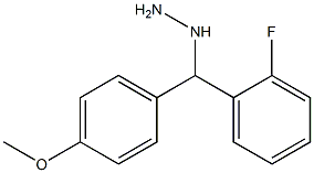 1-((2-fluorophenyl)(4-methoxyphenyl)methyl)hydrazine 구조식 이미지