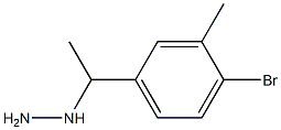 1-(1-(4-bromo-3-methylphenyl)ethyl)hydrazine Structure