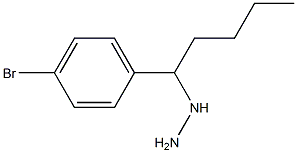 1-(1-(4-bromophenyl)pentyl)hydrazine Structure