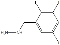 1-(2,3,5-triiodobenzyl)hydrazine Structure