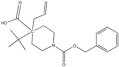 1-benzyl 4-tert-butyl 4-allylpiperidine-1,4-dicarboxylate Structure