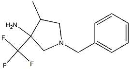1-Benzyl-4-methyl-3-trifluoromethyl-pyrrolidin-3-ylamine Structure