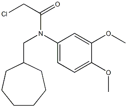 2-chloro-N-(cycloheptylmethyl)-N-(3,4-dimethoxyphenyl)acetamide 구조식 이미지