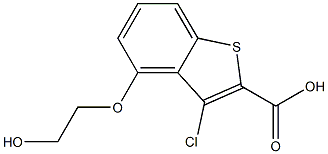 4-(2-hydroxyethoxy)-3-chlorobenzo[b]thiophene-2-carboxylic acid Structure