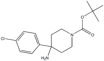 4-Amino-4-(4-chloro-phenyl)-piperidine-1-carboxylic acid tert-butyl ester Structure