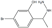 5-bromo-2-(1-hydrazinylethyl)phenol Structure