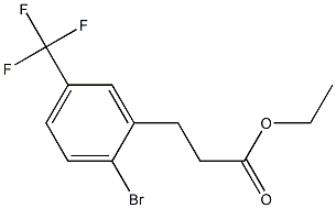 ethyl 3-(2-bromo-5-(trifluoromethyl)phenyl)propanoate 구조식 이미지