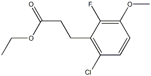 ethyl 3-(6-chloro-2-fluoro-3-methoxyphenyl)propanoate 구조식 이미지