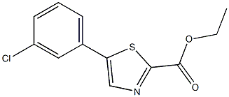 ethyl 5-(3-chlorophenyl)thiazole-2-carboxylate Structure