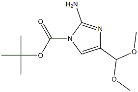 tert-butyl 2-amino-4-(dimethoxymethyl)-1H-imidazole-1-carboxylate Structure