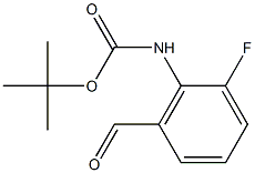 tert-butyl 2-fluoro-6-formylphenylcarbamate 구조식 이미지