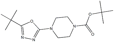 tert-butyl 4-(5-tert-butyl-1,3,4-oxadiazol-2-yl)piperazine-1-carboxylate 구조식 이미지